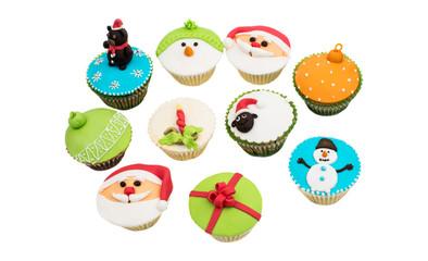 christmas muffins isolated