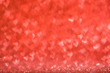 Red hearts background