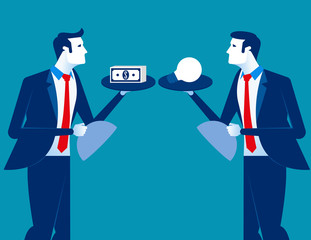 Business trading. Concept business vector illustration. Flat design style.