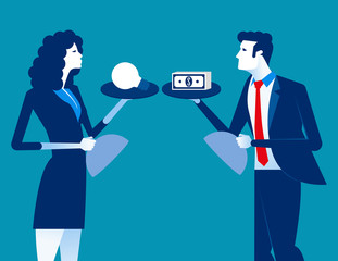 Business trading. Concept business vector illustration. Flat design style.