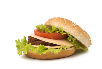 cheeseburger isolated