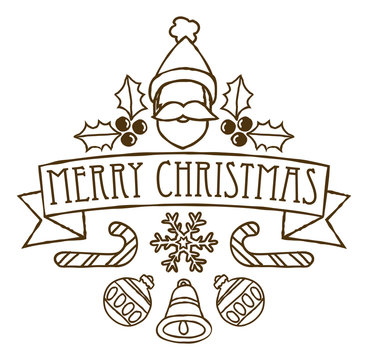 Merry Christmas Greetings Holiday Design