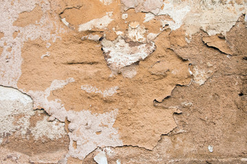 Altbau, Sanierung, Bauschäden: Hintergrund, alte, farbige Mauer, blätternder Verputz :)