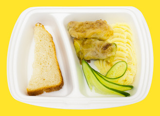 food in container