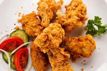 Fried chicken nuggets