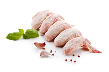 Fresh raw chicken wings