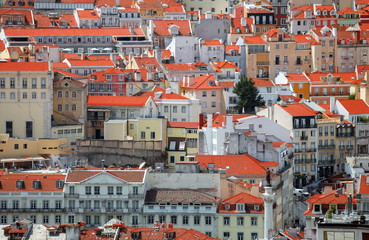 Fototapeta premium View of old city of Lisbon.