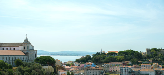Castle of St. George and Convento da Graca in Lisbon.