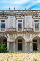 Fototapeta na wymiar Inside yard of Igreja and Convento da Graca in Lisbon.
