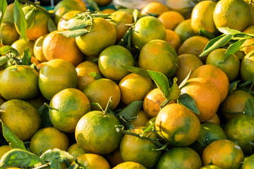 Orange balls put together for sale.