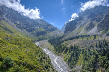 Fototapeta na wymiar Ala Archa national park, Kyrgyzstan