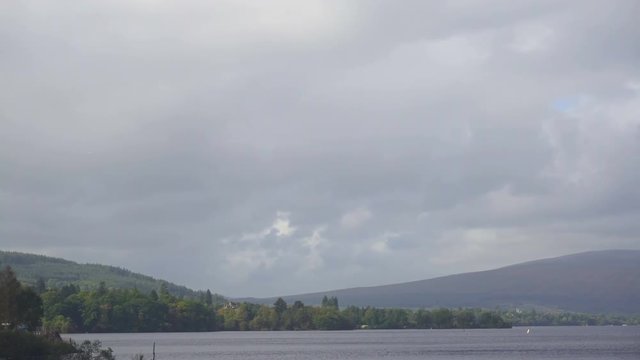 Seaplane Taking Off from Loch Lomond in Scotland