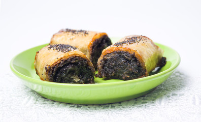 Baklava dessert slices on a plate