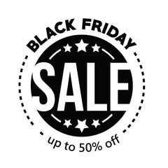 Big sale on black friday shopping on white background vector illustration