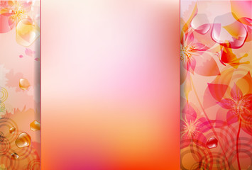 Abstract floral background. Card or invitation with abstract floral background.