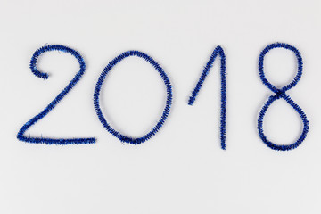 Number 2018 on white