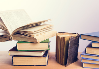 books and alarm clock