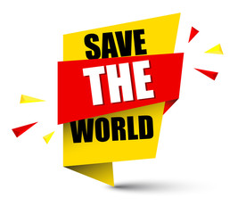 banner save the world