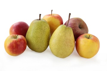 apples and pears closeup