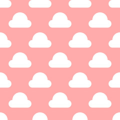 Cloud Seamless Pattern, Vector illustration