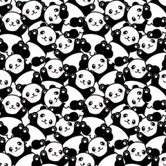 Fototapeta premium Ładny wzór Panda, ilustracji wektorowych