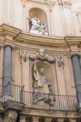 Palermo, Italy. Sculptures on one of the buildings on the square Quattro Canti, 1620
