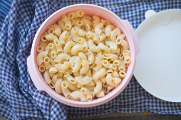 Food and Cuisine Uncooked Elbow Macaroni or Gomiti Pasta
