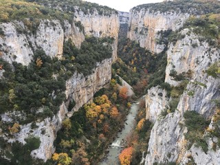 Arbayun canyon natural park  in Navarra spain