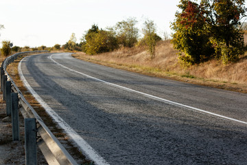 Sharp road turn
