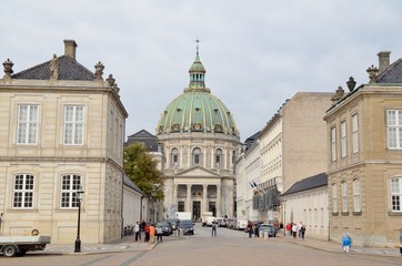 Obraz premium 北欧 デンマーク コペンハーゲン フレデリスク教会 夏 Northern Europe Denmark Copenhagen Frederiksborg Church summer