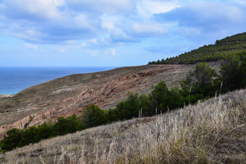 Landscape fo Porto Santo Island, Porto Santo 43 Km north of Madeira, Portugal