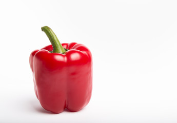 red paprika on a white background