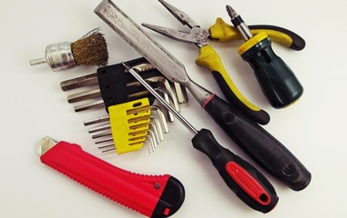 A set of carpentry tools.