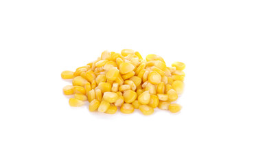canned corn on a white background