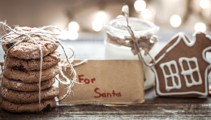 milk and cookies for Santa