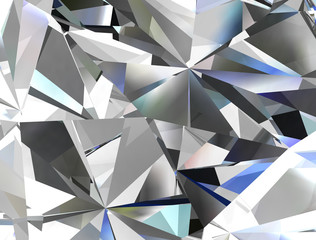 Realistic diamond texture close up, 3D illustration.