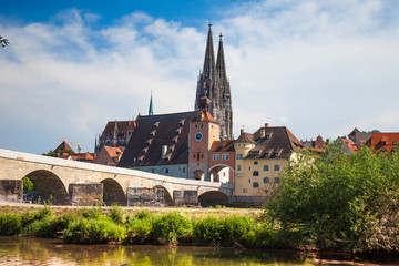 Fototapeta premium Regensburg is a city in south-east Germany