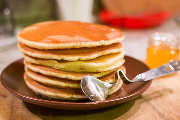 American pancakes for breakfast