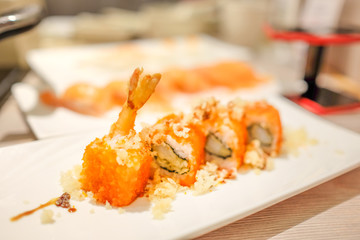 Dish of California Tempura Maki