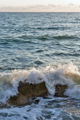 Stormy Adriatic Sea in Istria, Croatia