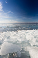 frozen lake Balaton