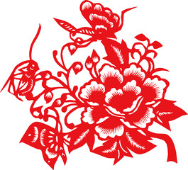Chinese traditional folk culture Spring Festival stickers	