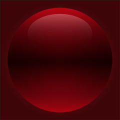 Shiny glossy red ball, 3d effect.
