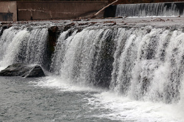 Grand Falls, Joplin, Missouri, USA, waterfall, water drops