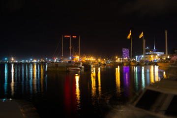 Night view of the city of Batumi