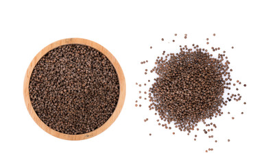 Perilla herb seed on white background