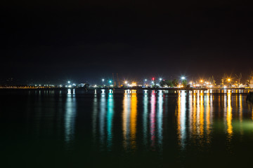 Fototapeta na wymiar Night view of the city of Batumi