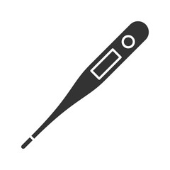 Fototapeta premium Electronic thermometer glyph icon
