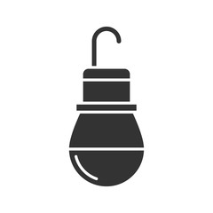 Light bulb glyph icon