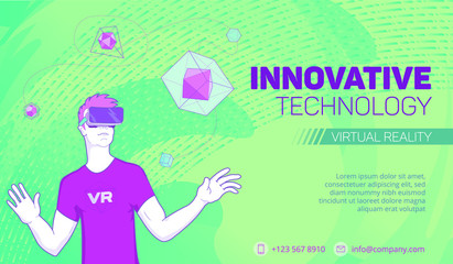 Futuristic Virtual Reality banner